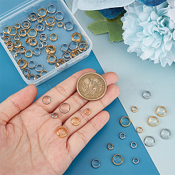 96Pcs 6 Styles 201 Stainless Steel Spacer Beads&nbsp;STAS-UN0044-70