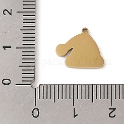 Christmas Theme Ion Plating(IP) 304 Stainless Steel Enamel Charms&nbsp;STAS-Z083-06G-01
