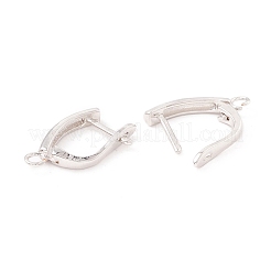 Brass Hoop Earring Findings with Latch Back Closure&nbsp;KK-P217-23P