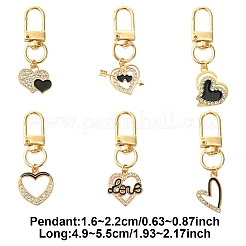 6Pcs Alloy Enamel & Rhinestone Pendant Decoration&nbsp;HJEW-YW00082
