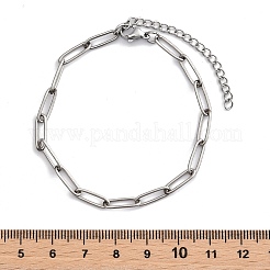 Tarnish Resistant 304 Stainless Steel Paperclip Chain Bracelet for Men Women&nbsp;BJEW-E031-03P-06
