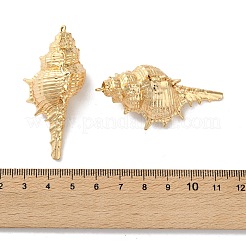 Electroplated Natural Conch Shell Big Pendants&nbsp;SSHEL-B002-01G-02