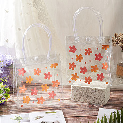 Rectangle Transparent Printed PVC Plastic Gift Tote Bags&nbsp;ABAG-TADJ0002-002B