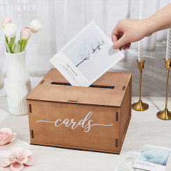 Wood Wedding Card Boxes&nbsp;CON-WH0100-16A