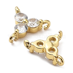 Brass Clear Cubic Zirconia Chandelier Components Links&nbsp;ZIRC-Q204-06G