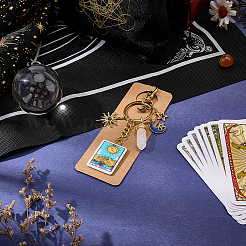 1Pc Rectangle Alloy & Enamel & Acrylic Keychains&nbsp;KEYC-BM0001-26C