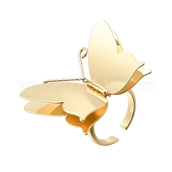 Brass Cuff Open Rings for Women&nbsp;RJEW-F215-02G