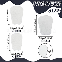 12 Pairs 3 Styles Felt Shoes Tongue Pads&nbsp;AJEW-PH0008-13B