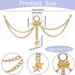 2Pcs Aluminium Boot Strap Chains&nbsp;HJEW-SP00028