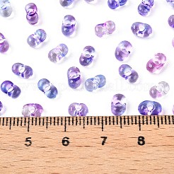 Spray Painted Glass Seed Beads&nbsp;SEED-T007-08F