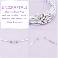 60Pcs Stainless Steel Wire Necklace Cord DIY Jewelry Making&nbsp;TWIR-UN0001-14