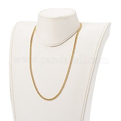 304 Stainless Steel Diamond Cut Cuban Link Chain Necklaces&nbsp;NJEW-JN03367-02