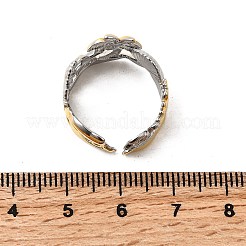 304 Stainless Steel Cuff Rings for Women&nbsp;RJEW-F193-01GP