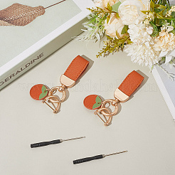 2Pcs Alloy PU Leather Pendant Keychain&nbsp;AJEW-SP0002-36