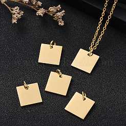 304 Stainless Steel Stamping Blank Tag Charms&nbsp;STAS-I311-28G