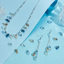 4 Colors Electroplate Transparent Glass Beads&nbsp;GLAA-GA0002-36A