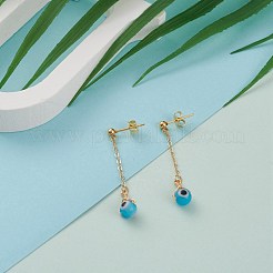 304 Stainless Steel Dangle Stud Earrings&nbsp;EJEW-JE04444-04