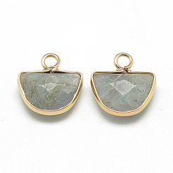 Natural Labradorite Semi Circle Pendants&nbsp;G-Q965-06