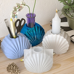 Shell Shape DIY Silicone Vase Molds&nbsp;PW-WG8A415-01