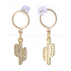 Brass Dangle Stud Earrings&nbsp;EJEW-JE04114-01