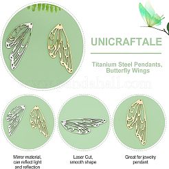 8Pcs 2 Colors Stainless Steel Pendants&nbsp;STAS-UN0034-95