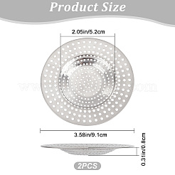 201 Stainless Steel Drain Hair Catchers&nbsp;AJEW-WH0020-45