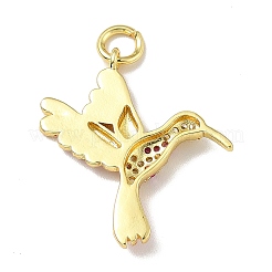 Brass Micro Pave Cubic Zirconia Pendants&nbsp;KK-A163-01G-B