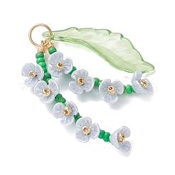 Glass Seed Beaded Pendants&nbsp;PALLOY-MZ01249-02