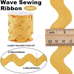 10 Yards Polyester Wavy Fringe Trim Ribbon&nbsp;OCOR-GF0004-25I