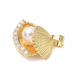 Brass Micro Pave Cubic Zirconia Pendants&nbsp;KK-D426-20E-G