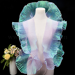 10 Yards Lucency Polyester Pleated Lace Trim&nbsp;OCOR-GF0004-74G
