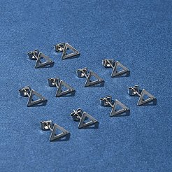 10Pcs 201 Stainless Steel Stud Earring Findings with Hole&nbsp;EJEW-FS0001-14A