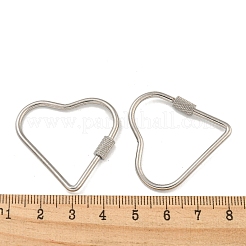 Non-Tarnish 304 Stainless Steel Screw Carabiner Lock Charms&nbsp;STAS-C092-04B-P