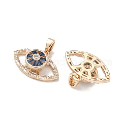 Brass Micro Pave Cubic Zirconia Rotatable Pendants&nbsp;KK-A287-05G