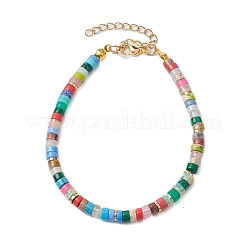 Natural & Synthetic Mixed Gemstone Heishi Beaded Bracelets&nbsp;BJEW-JB11073