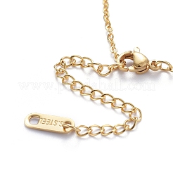 304 Stainless Steel Pendant Necklaces&nbsp;NJEW-L146-43G
