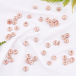 Brass Rhinestone Spacer Beads&nbsp;RB-PH0008-24RG