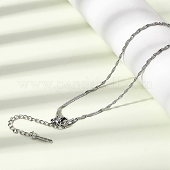 12Pcs 1.7MM 304 Stainless Steel Rope Chain Necklaces for Men Women&nbsp;NJEW-H093-13P