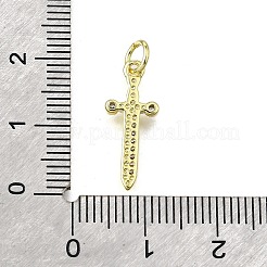 Brass Micro Pave Cubic Zirconia Pendants&nbsp;KK-V007-17G