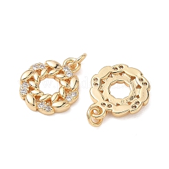 SHEGRACE Brass Clear Cubic Zirconia Charms&nbsp;XGRQ3K932-530G