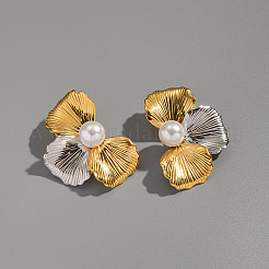 304 Stainless Steel Flower Stud Earrings&nbsp;YM9694