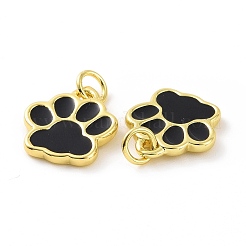 Rack Plating Brass Enamel Charms&nbsp;KK-C008-17G
