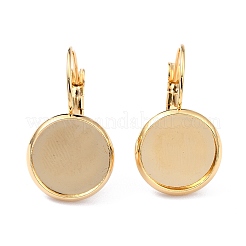 304 Stainless Steel Leverback Earring Settings&nbsp;X-STAS-F191-03G-10mm