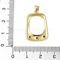 Brass Micro Pave Cubic Zirconia Pendants&nbsp;KK-A252-14A-G
