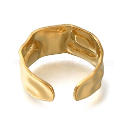 304 Stainless Steel Open Cuff Ring&nbsp;RJEW-F161-02G-18