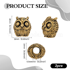 Brass European Beads&nbsp;KK-WH0101-096AG