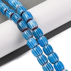 Handmade Lampwork Chevron Beads Strands&nbsp;X-LAMP-K041-01B-07