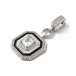 Brass Micro Pave Cubic Zirconia Pendants&nbsp;KK-U047-05P