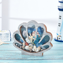 Shell Shape Wooden Jewelry Display Trays for Rings Earrings Bracelets Necklaces&nbsp;ODIS-WH0086-178
