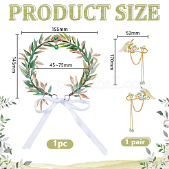 Plastic Headbands & Aluminum Earring Sets&nbsp;OHAR-WH0014-16